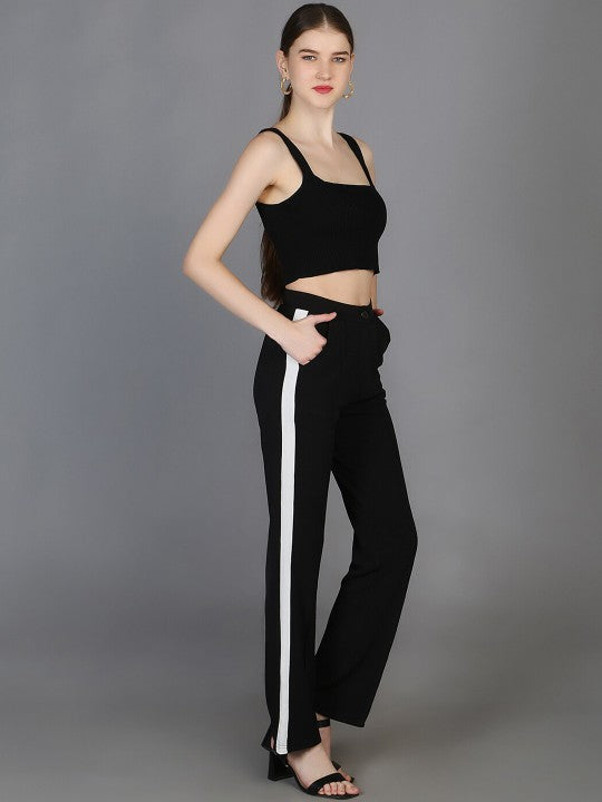 Women High Rise Easy Wash Trousers