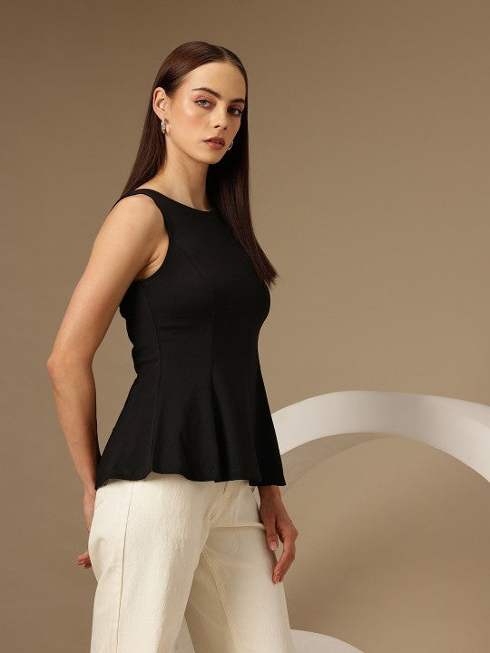 Cotton Peplum Top