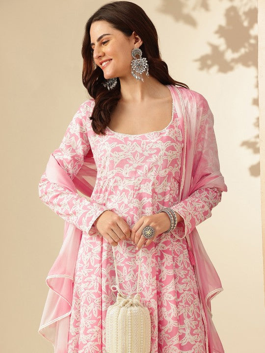 Women Floral Printed Anarkali Kurta