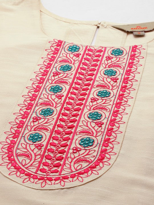 Ethnic Motifs Embroidered Kurta with Trousers & Dupatta