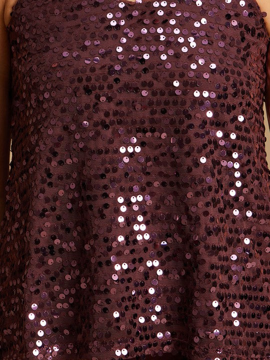 Sequin Embellished Shoulder Strapped Top
