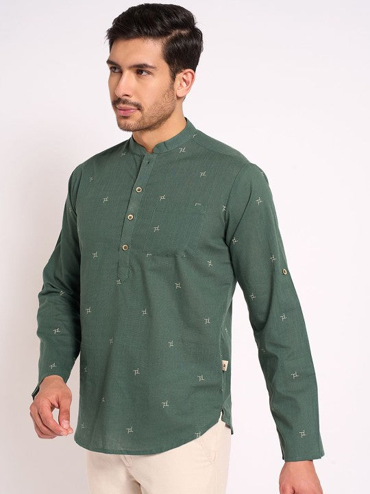 Men Printed Cotton Kurta