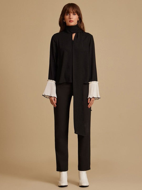 Mandarin Collar Longline Top