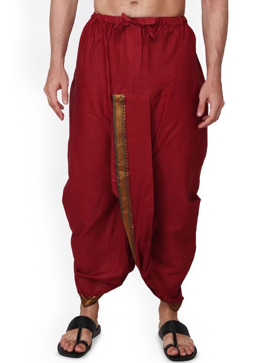 Men Solid Ready-to-Wear Dhoti Pants
