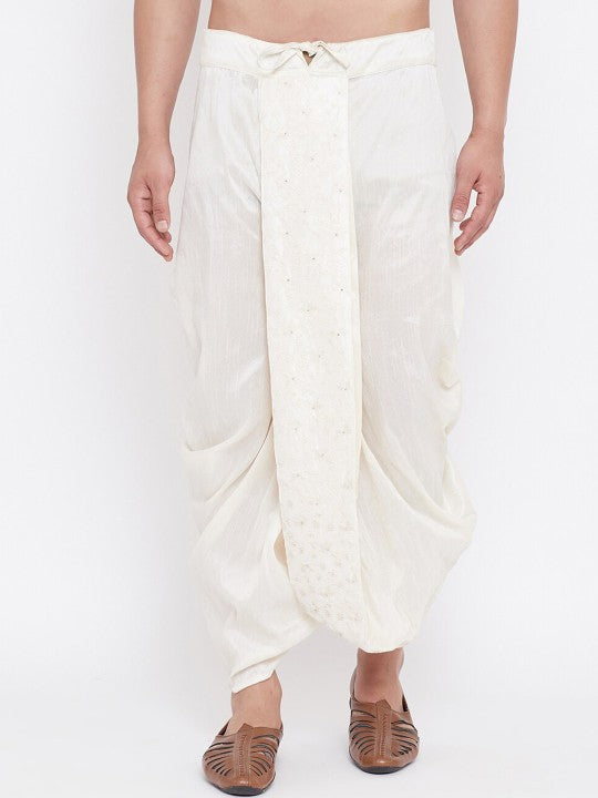 Men Relaxed-Fit Embroidered Ethnic Dhoti Pant