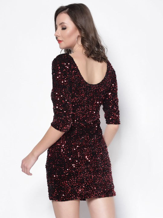StyleCast X SERA Sequin Embellished Bodycon Mini Dress