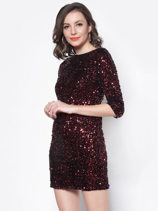 StyleCast X SERA Sequin Embellished Bodycon Mini Dress