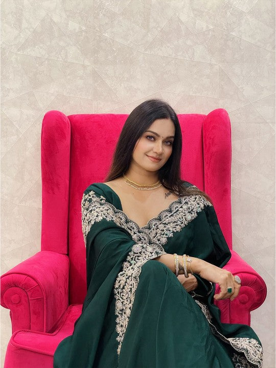 Embroidered Border Saree