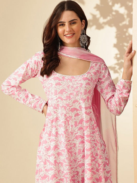 Women Floral Printed Anarkali Kurta