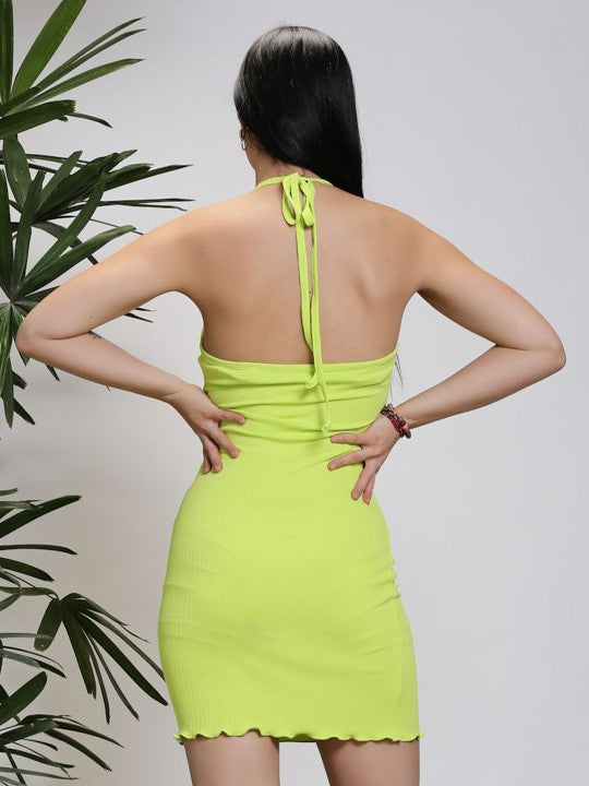 Sera Basics Halter Neck Sheath Dress
