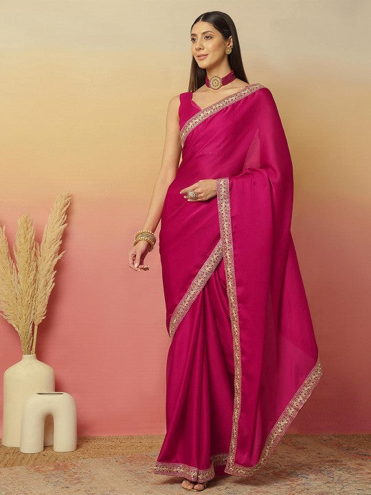 Embellished Saree with Unstitched Blouse Piece