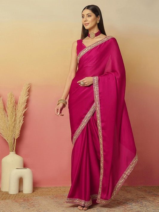 Embellished Saree with Unstitched Blouse Piece
