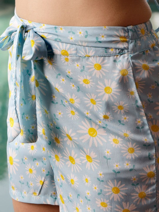 Women Floral Printed Mid-Rise Shorts