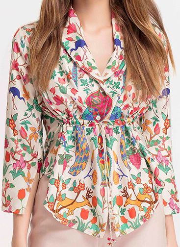 Cream-Coloured Empire Top