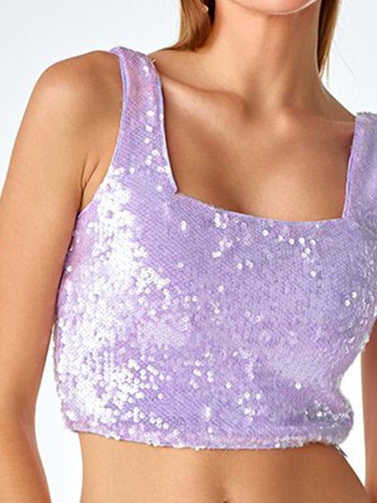 COVER STORY Floral Embellished Crop Top