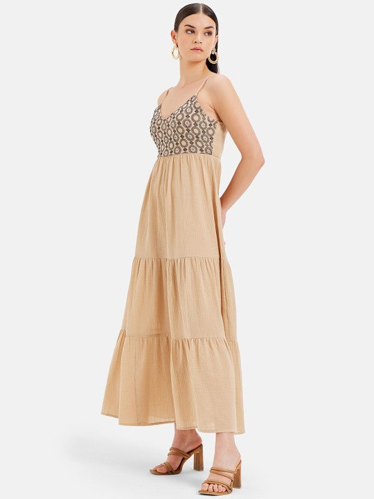 Embellished Cotton Maxi Dress