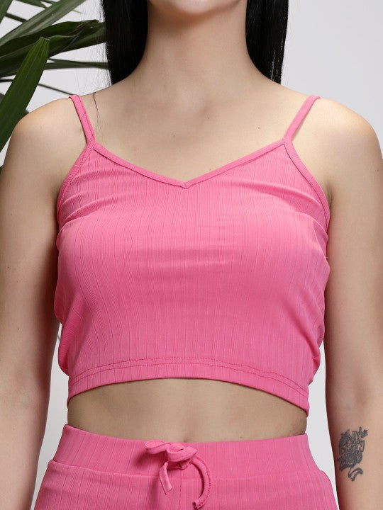 Shoulder Straps Top With Shorts