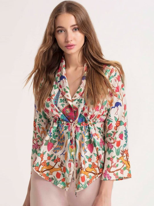 Cream-Coloured Empire Top