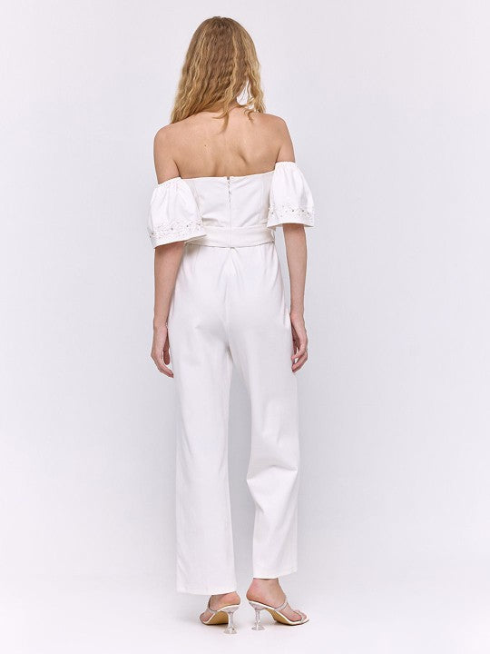 Off-Shoulder Basic Jumpsuit