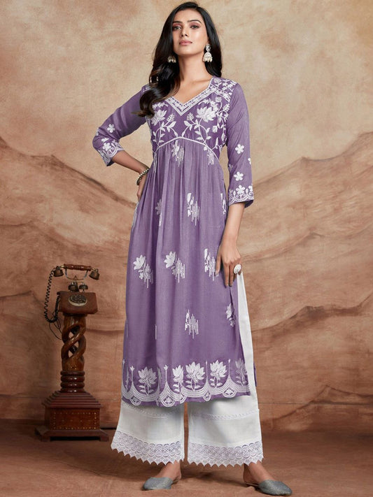 Women Chikankari Embroidery Kurta