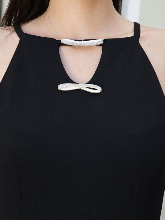 StyleCast X SERA Tie-Up Neck Bodycon Mini Dress