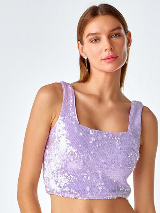 COVER STORY Floral Embellished Crop Top