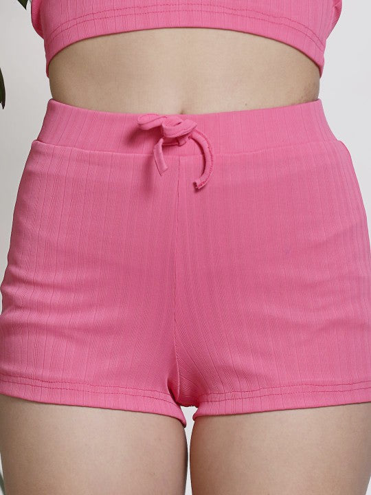 Shoulder Straps Top With Shorts