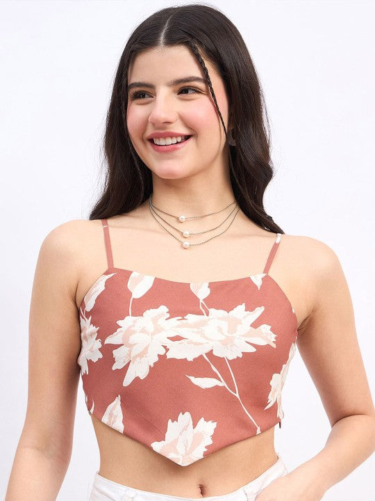 Floral Print Crop Top