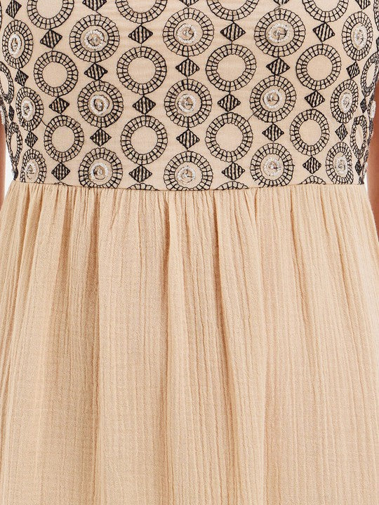 Embellished Cotton Maxi Dress