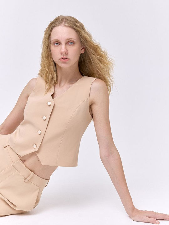 COVER STORY V-Neck Slim-Fit Waistcoat
