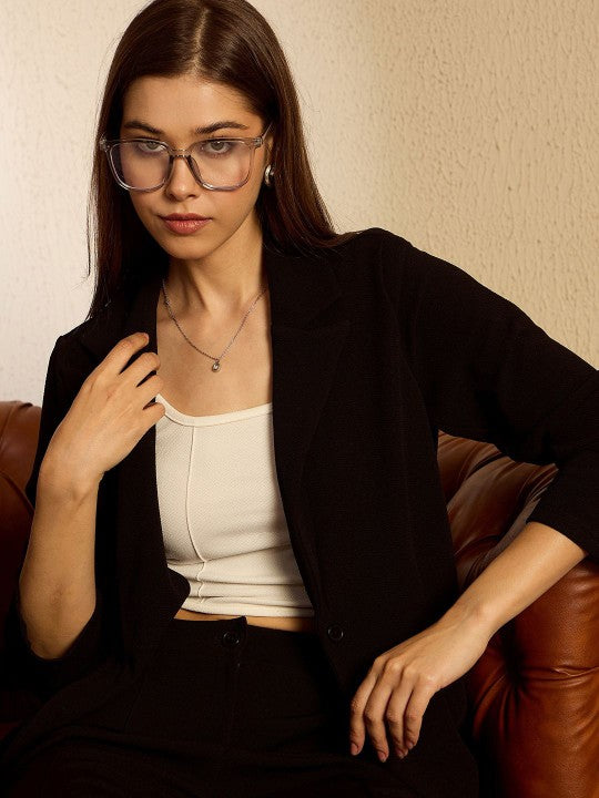 Berrylush BIZwear Notched Lapel Collar Blazer With Trouser