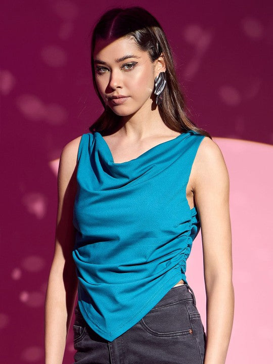 Women Cowl Neck Tank Top