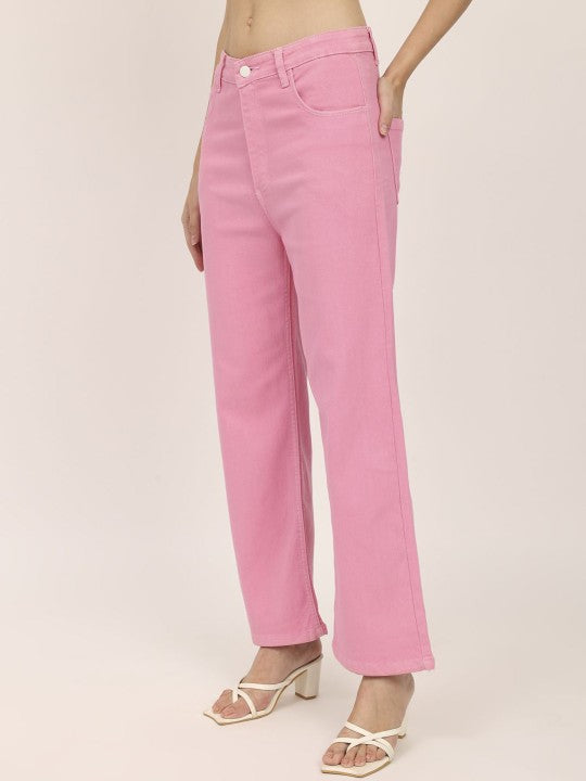 Women Jean Straight Fit Mid Rise Stretchable Denim Jeans