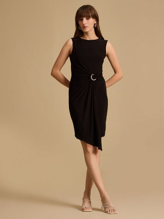 Women Round Neck Sleeveless Sheath Dress