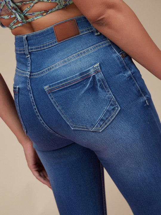 Women Skinny Fit High-Rise Light Fade Stretchable Jeans