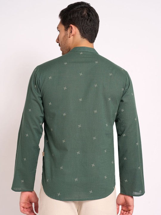 Men Printed Cotton Kurta