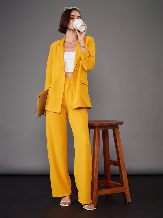 Mustard Straight Pants-SASSAFRAS worklyf