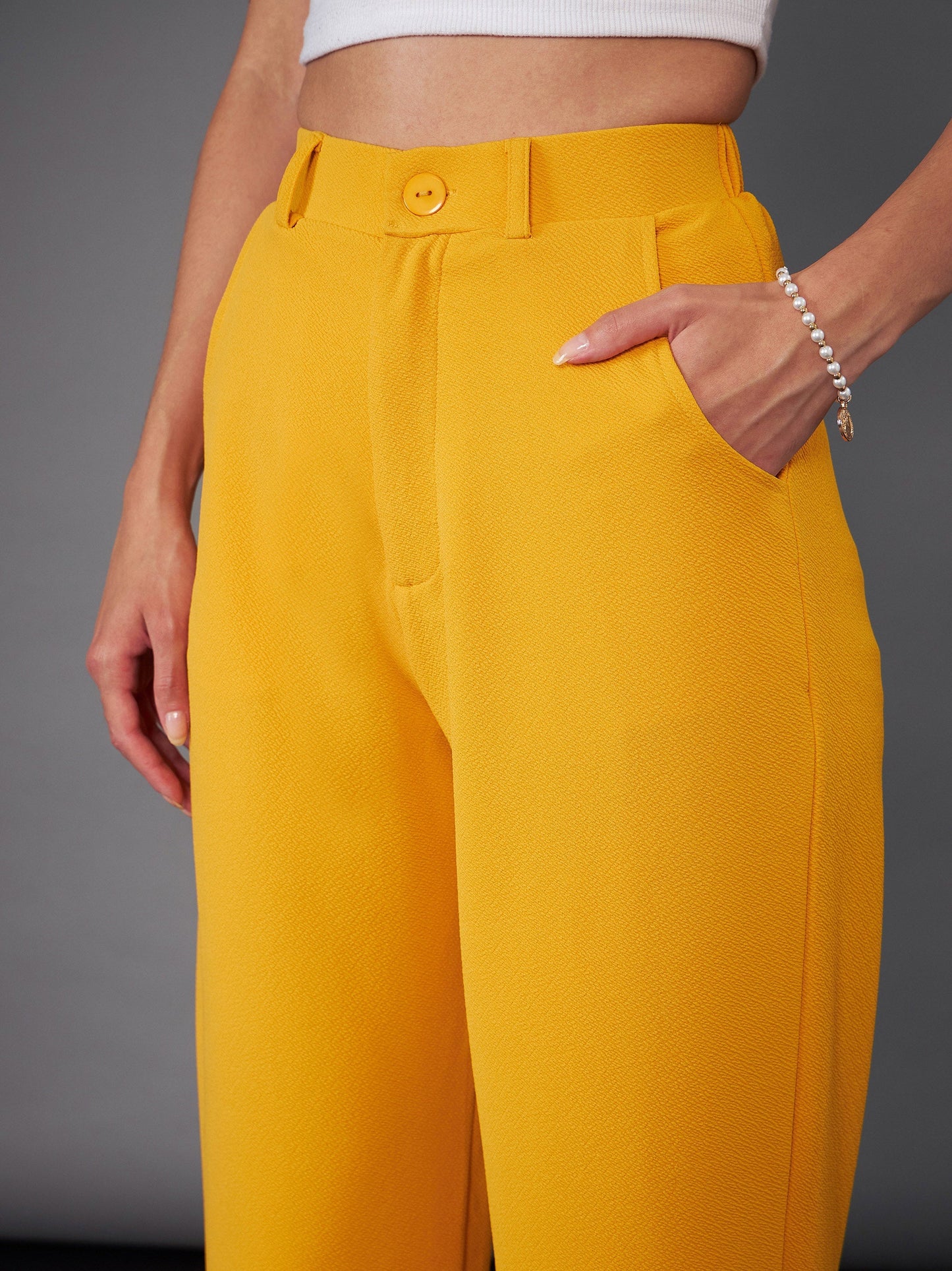 Mustard Straight Pants-SASSAFRAS worklyf