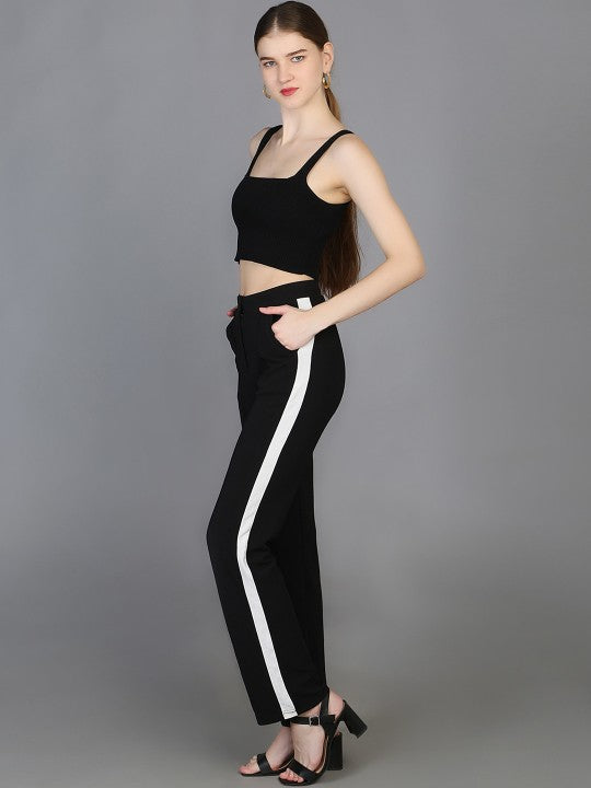 Women High Rise Easy Wash Trousers
