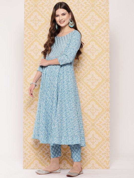 Women Ethnic Motifs Printed Regular Pure Cotton Kurta with Trousers & Dupatta