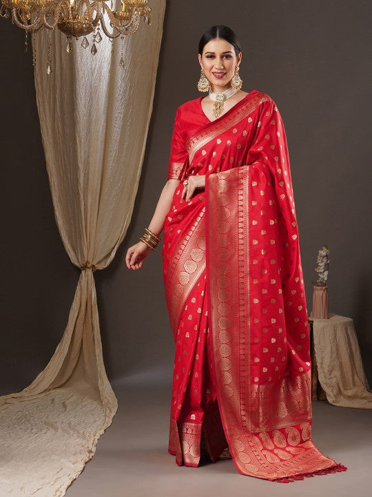 Floral Zari Banarasi Saree