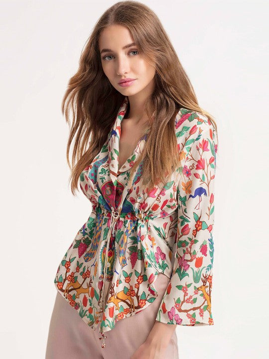 Cream-Coloured Empire Top