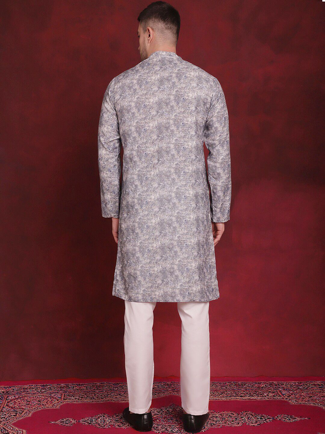 Floral Printed Regular Cotton Kurta with Pyjamas