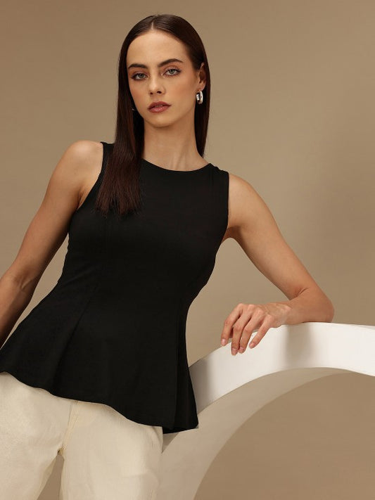 Cotton Peplum Top