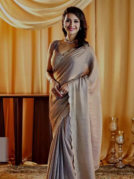 Beads and Stones Pure Silk Saree