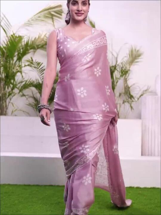 Batik Pure Chiffon Bagru Saree