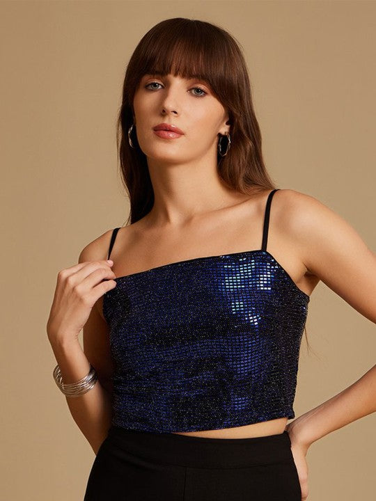 Women Embellished Bralette Crop Top
