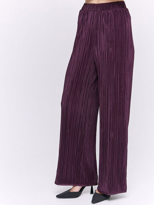 COVER STORY Women Flared Accordion Pleated Trousers