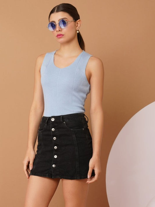 Women Cotton Scoop Neck Top