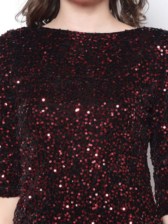 StyleCast X SERA Sequin Embellished Bodycon Mini Dress